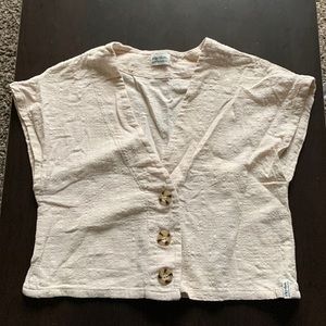 Cropped Button Shirt